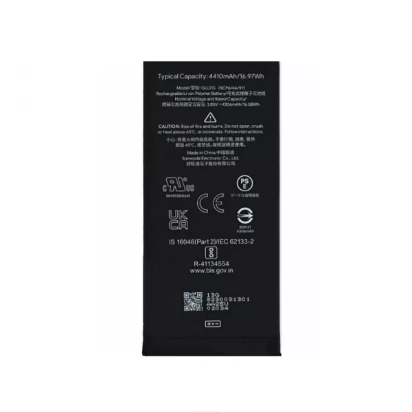 Batterie interne pour GOOGE PIXEL 6A GLU7G GENERIQUE