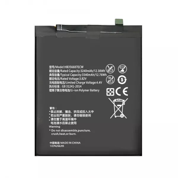 Batterie interne pour HUAWEI P9 LITE SMART/ NOVA/ HONOR 8A/ Y6 2017/ Y5 2018/ Y5 2017 /Y6 PRO 2017/ Y6 PRO/ Y5 2019 HB356687ECW GENERIQUE