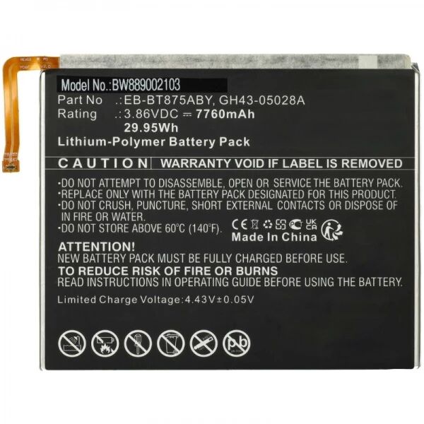 Batterie Samsung Galaxy Tab S8 (X700) EB-BT875ABY compatible