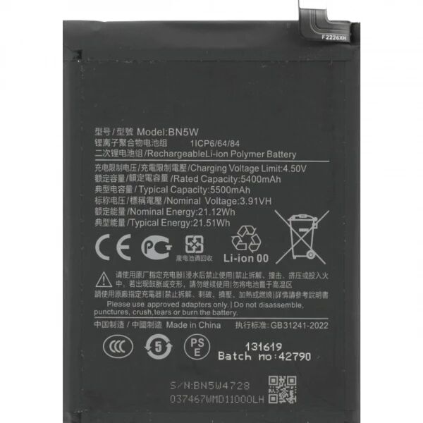 Batterie Xiaomi Redmi Note 14 Pro 4G BN5W compatible