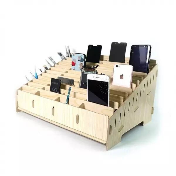 Boite de rangement en bois pour t�l�phones 48 Grilles SUNSHINE SS-001C