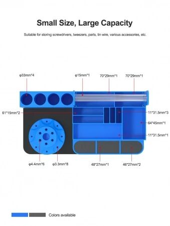 Boîte de rangement multifonction rotative RELIFE RL-001H / Bleu