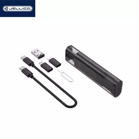 Boitier de chargement multifonctionnel (Lightning/micro USB/USB/USB-C/Type C) 66W max JELLICO B23 (Boite/BLISTER) noir
