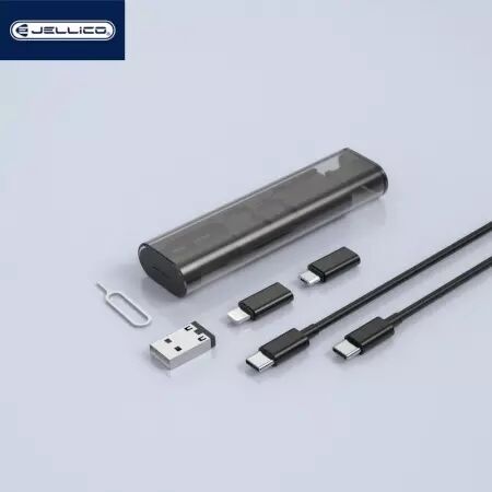 Boitier de chargement multifonctionnel (Lightning/micro USB/USB/USB-C/Type C) 66W max JELLICO B23 (Boite/BLISTER) noir
