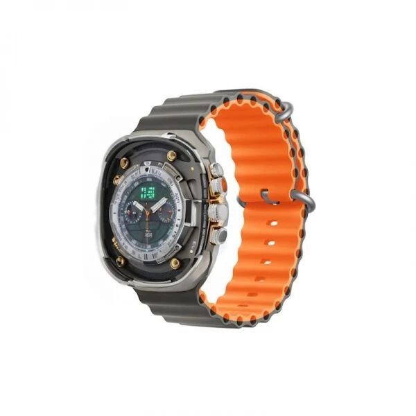 Bracelet Deluxe Sport en silicone pour Apple Watch 42 mm/41 mm/40 mm/38 mm DEVIA gris-orange