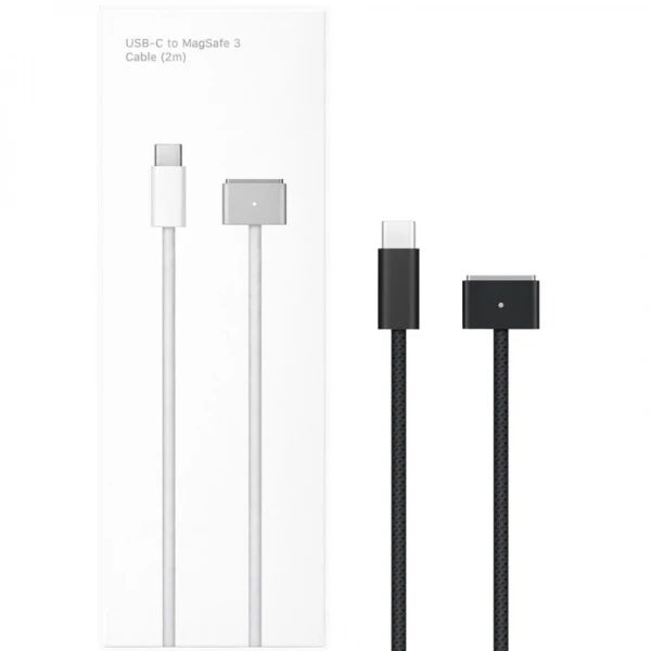 Cable compatible Macbook Magsafe 3 USB-C noir