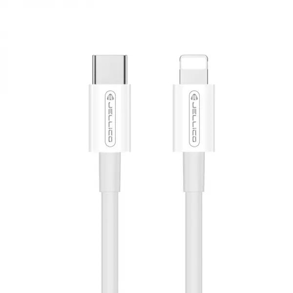 Cable Type C vers Lightning (3.1 A) 1 m�tre JELLICO B1 (vrac/bulk) blanc