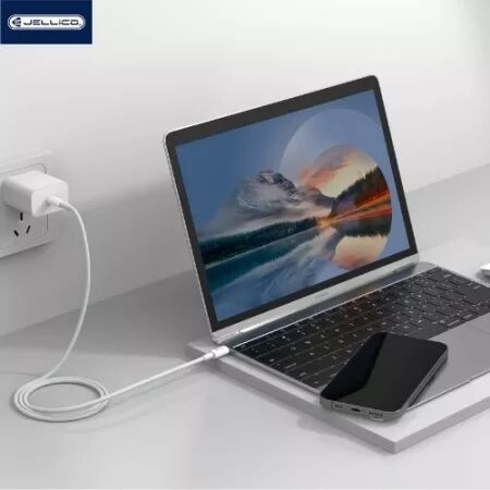 Cable USB-C/Type C vers USB-C/Type C (100W) 1 m&egrave;tre JELLICO B22 (Boite/blister) blanc
