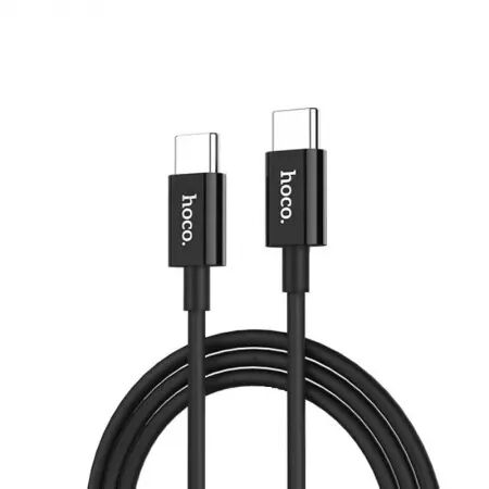 Cable USB-C/Type C vers USB-C/Type C (3.0A) 1 m&egrave;tre HOCO X23 (Boite/BLISTER) noir