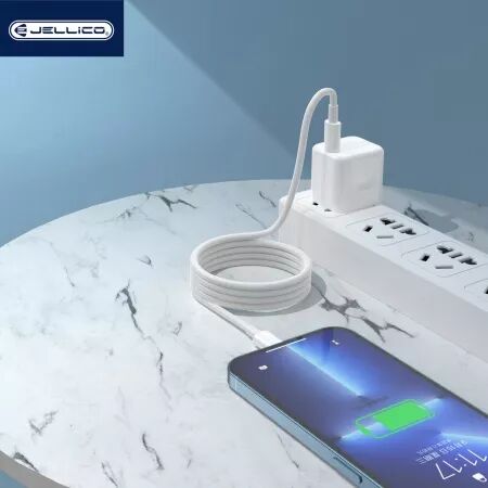 Cable USB-C/Type C vers USB-C/Type C (3.1A) 1 m&egrave;tre JELLICO B1 (Boite/BLISTER) blanc