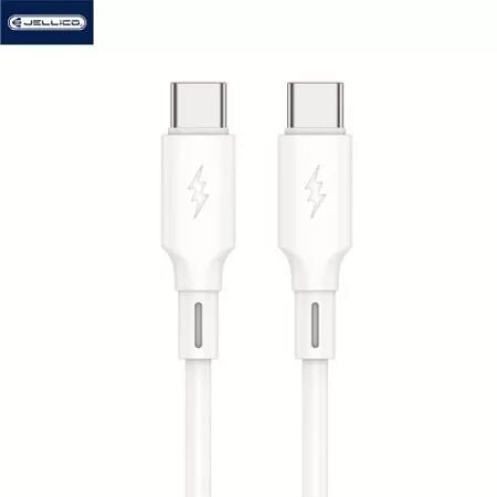 Cable USB-C/Type C vers USB-C/Type C (3.1A) 1 mètre JELLICO B24 (Boite/blister) blanc