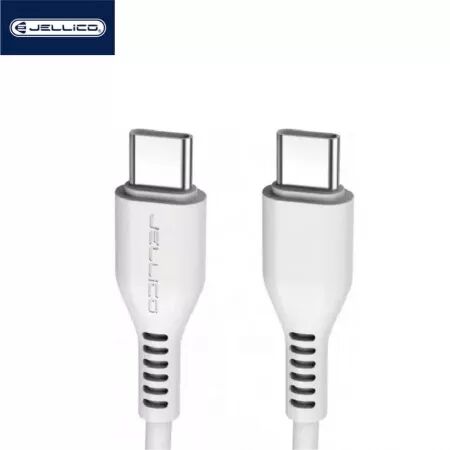 Cable USB-C/Type C vers USB-C/Type C (60W) 1 mètre JELLICO KDS-30 (Boite/BLISTER) blanc