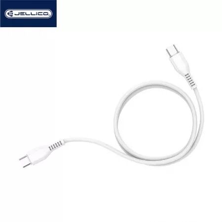 Cable USB-C/Type C vers USB-C/Type C (60W) 1 mètre JELLICO KDS-30 (Boite/BLISTER) blanc