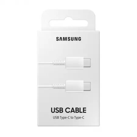 Cable USB-C/Type C vers USB-C/Type C ORIGINAL SAMSUNG EP-DA705BWEGWW (boite/BLISTER) blanc
