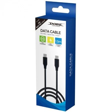 Cable USB-C vers USB-C 1,5 m pour PlayStation 5 / PS5 DOBE TP5-35102 (Boite/blister) noir
