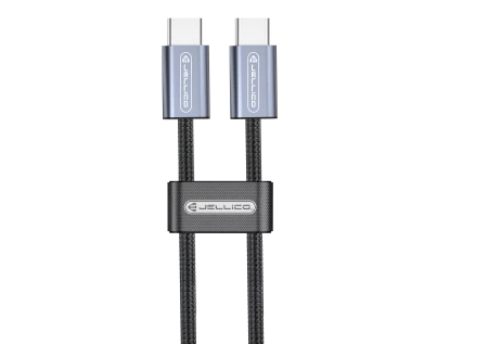 Cable Usb-C vers Usb-c/Type C (100W) 1.2 m&egrave;tre JELLICO SX5 noir