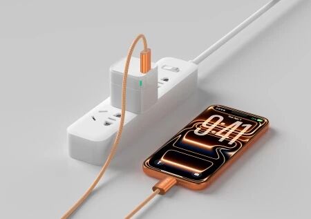 Cable Usb-C vers Usb-c/Type C (100W) 1.2 m&egrave;tre JELLICO SX5 orange