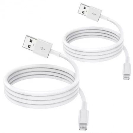 Cable Usb ORIGINAL Lightning 2 m&egrave;tres Apple iPhone 5/5S/6/7/8 MD819ZM/A (Vrac) blanc