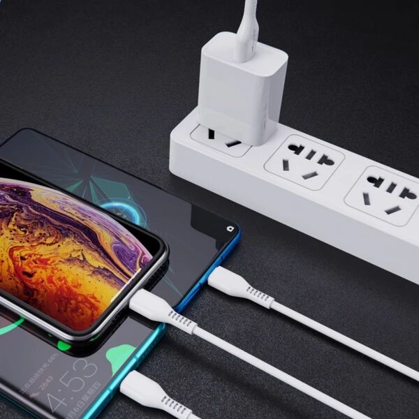 Cable Usb vers Lightning (3.1 A) 1 m&egrave;tre JELLICO KDS-30 blanc