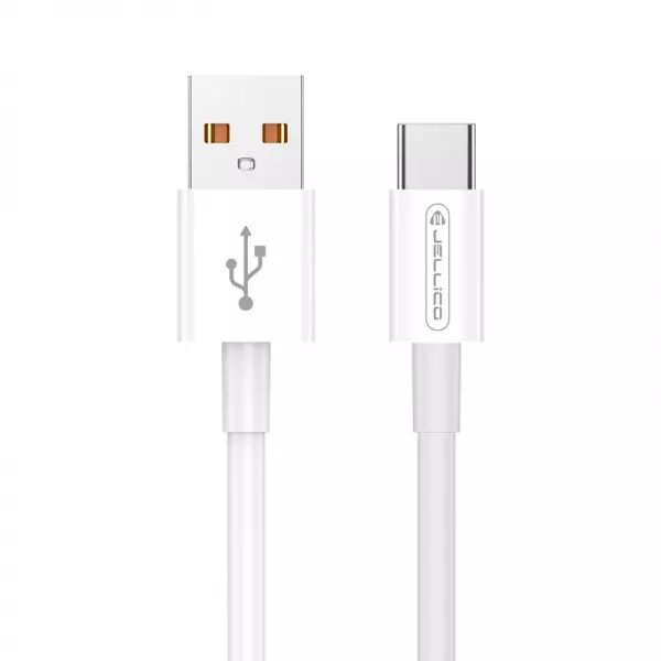 Cable Usb vers Type C (3.1 A) 1 m�tre JELLICO B1 (vrac/bulk) blanc