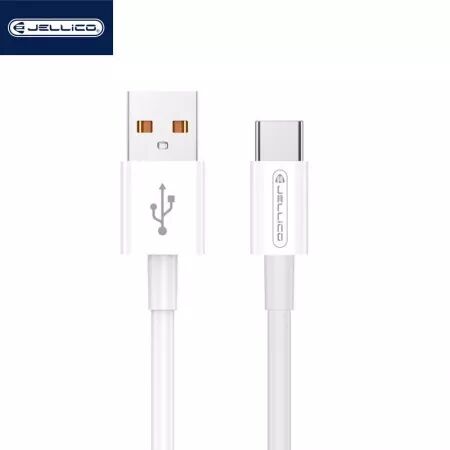 Cable Usb vers USB-C/Type C (3.1 A) 1 mètre JELLICO B1 (Boite/BLISTER) blanc
