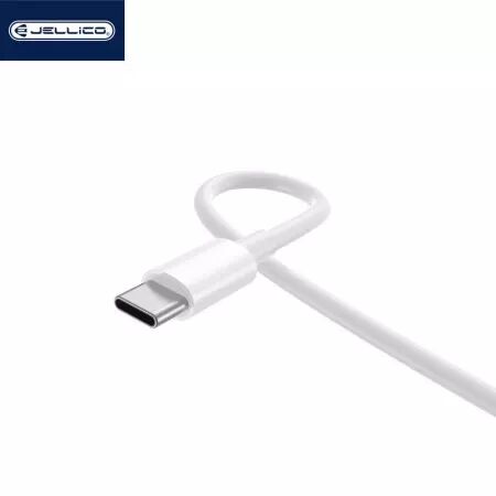 Cable Usb vers USB-C/Type C (3.1 A) 1 mètre JELLICO B1 (Boite/BLISTER) blanc