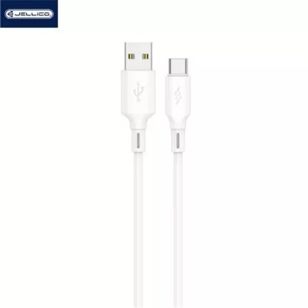 Cable Usb vers USB-C/Type C (3.1 A) 1 mètre JELLICO B24 (Boite/blister) blanc