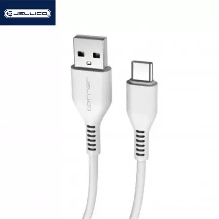 Cable USB vers USB-C/Type C (3.1 A) 2 m&egrave;tres JELLICO KDS-32 (Boite/BLISTER) blanc