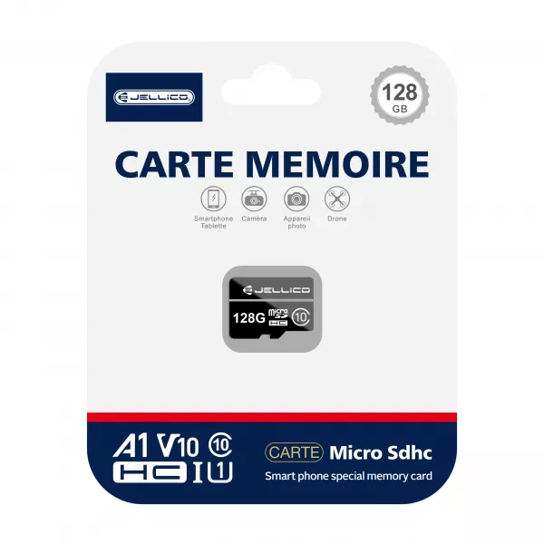 Carte m�moire Micro SD 128Go JELLICO Class 10 (Boite/ Blister)