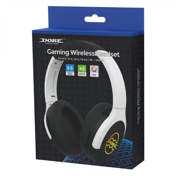 Casque audio gaming avec microphone DOBE TP5-5515 blanc