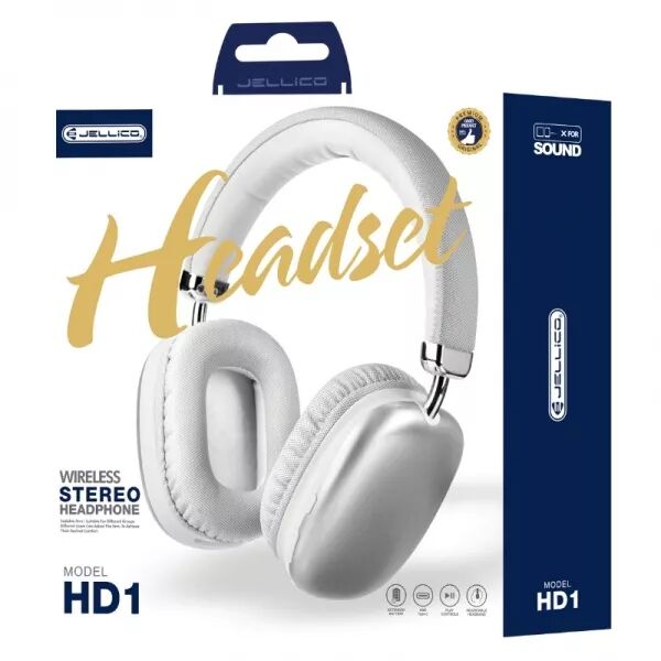 Casque audio sans fil bluetooth JELLICO HD1 (Boite/blister) argent