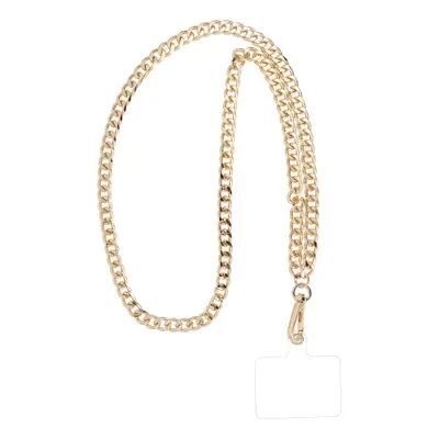 CHAIN #81 Phone lanyard, Phone pendant / cord length 80cm (40cm in the loop) / on neck - gold
