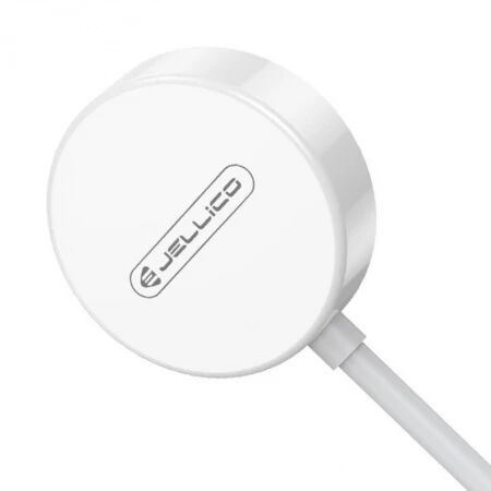 Chargeur &agrave; induction magn&eacute;tique montre connect&eacute;e / type C JELLICO W9 blanc