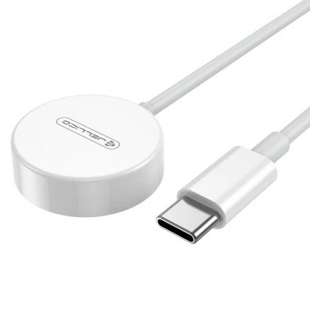 Chargeur &agrave; induction magn&eacute;tique montre connect&eacute;e / type C JELLICO W9 blanc