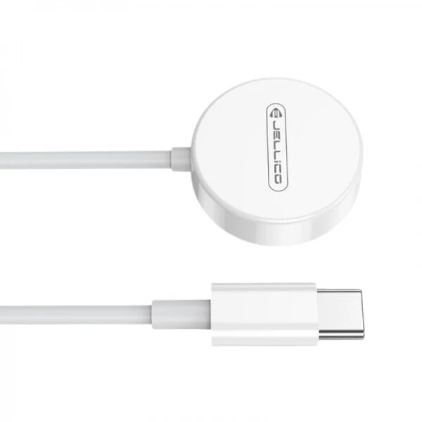 Chargeur &agrave; induction magn&eacute;tique montre connect&eacute;e / type C JELLICO W9 blanc