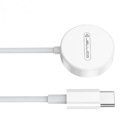 Chargeur &agrave; induction magn&eacute;tique montre connect&eacute;e / type C JELLICO W9 blanc