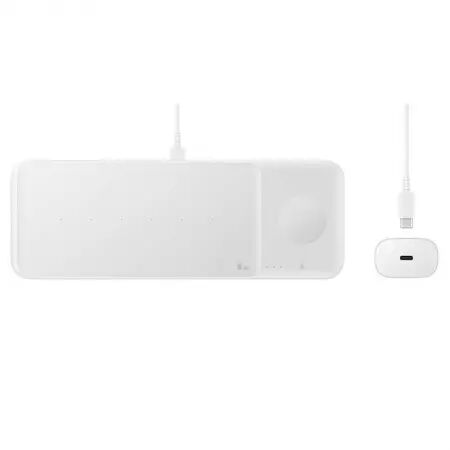 Chargeur à induction Trio ORIGINAL charge rapide SAMSUNG EP-P6300TWEGEU (Boite/BLISTER) blanc