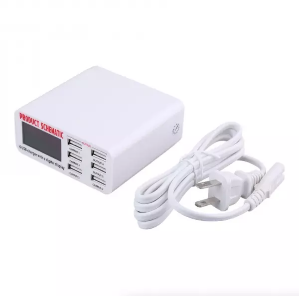 Chargeur secteur 6 ports USB avec �cran