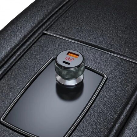 Chargeur voiture double port 1X USB-C + 1X USB (52.2W) JELLICO F13 (Boite/blister) noir