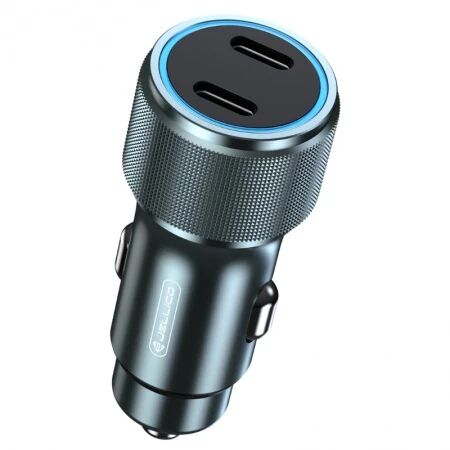 Chargeur voiture double port Type C (60W) JELLICO F17 (Boite/blister) noir