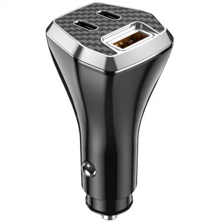 Chargeur voiture triple port 2X USB-C + 1X USB (85.5W) JELLICO F15 (Boite/blister) noir