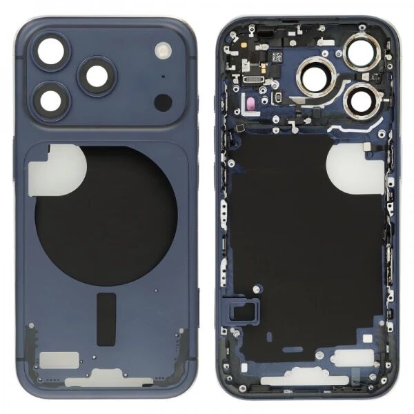 Chassis avec nappe flex on/off et volume iPhone 17 Pro Bleu profond