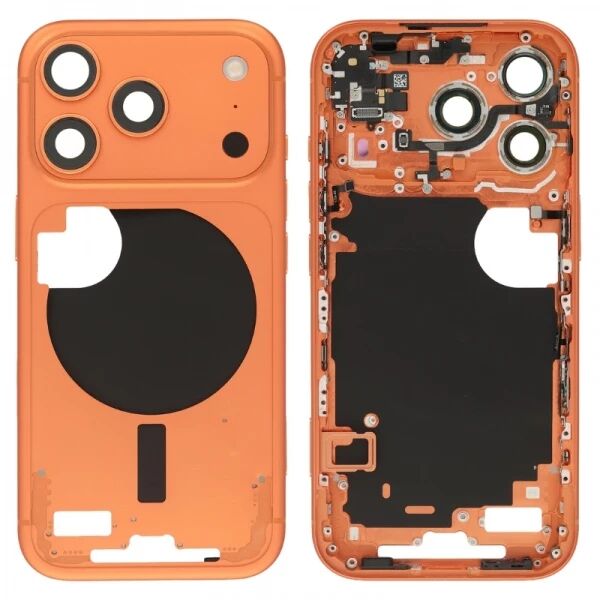 Chassis avec nappe flex on/off et volume iPhone 17 Pro Orange cosmique