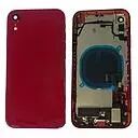 Chassis central avec face arri�re compl�te avec nappe pour Iphone XR rouge