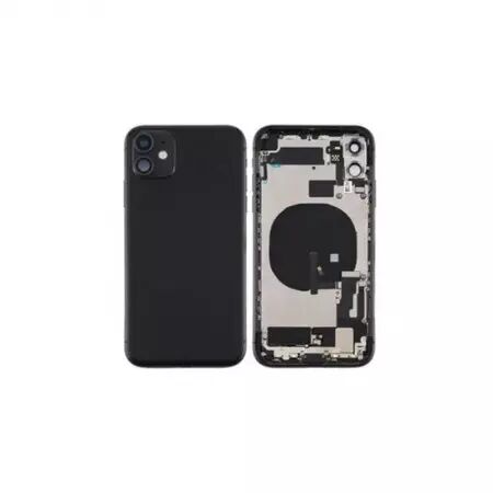Chassis central avec face arrière complète avec nappes pour Iphone 11 noir