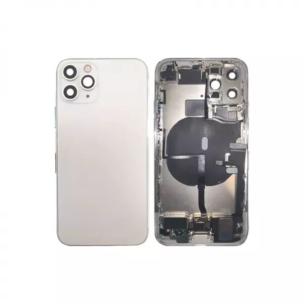 Chassis central avec face arri�re compl�te avec nappes pour Iphone 11 Pro Max blanc