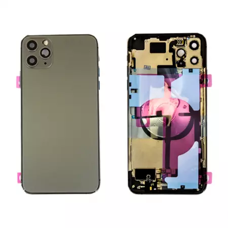 Chassis central avec face arrière complète avec nappes pour Iphone 11 Pro Max gris