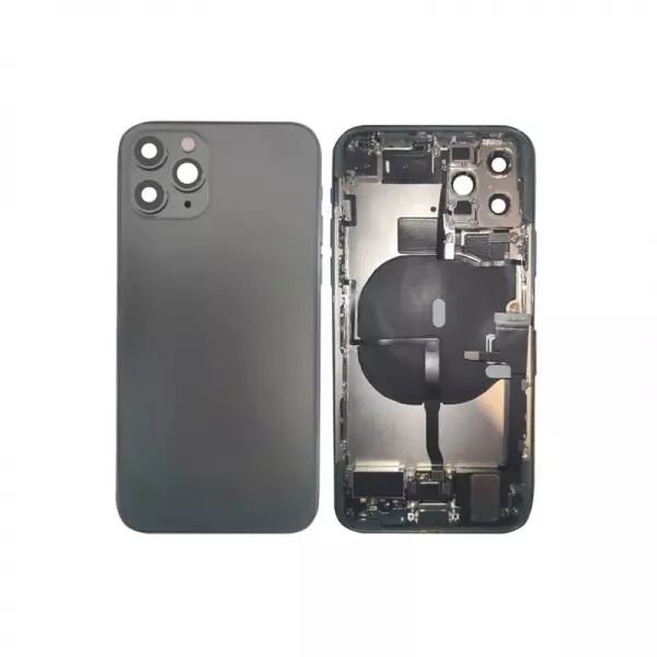 Chassis central avec face arri�re compl�te avec nappes pour Iphone 11 Pro vert
