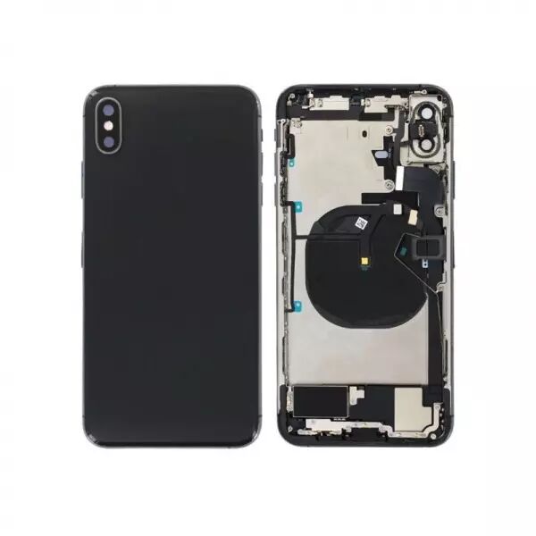 Chassis central avec face arri�re compl�te avec nappes pour Iphone XS Max noir