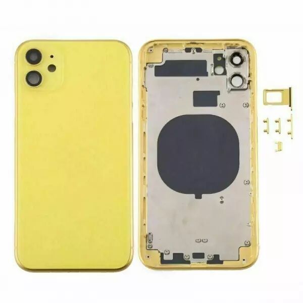 Chassis central avec face arri�re pour Iphone 11 jaune